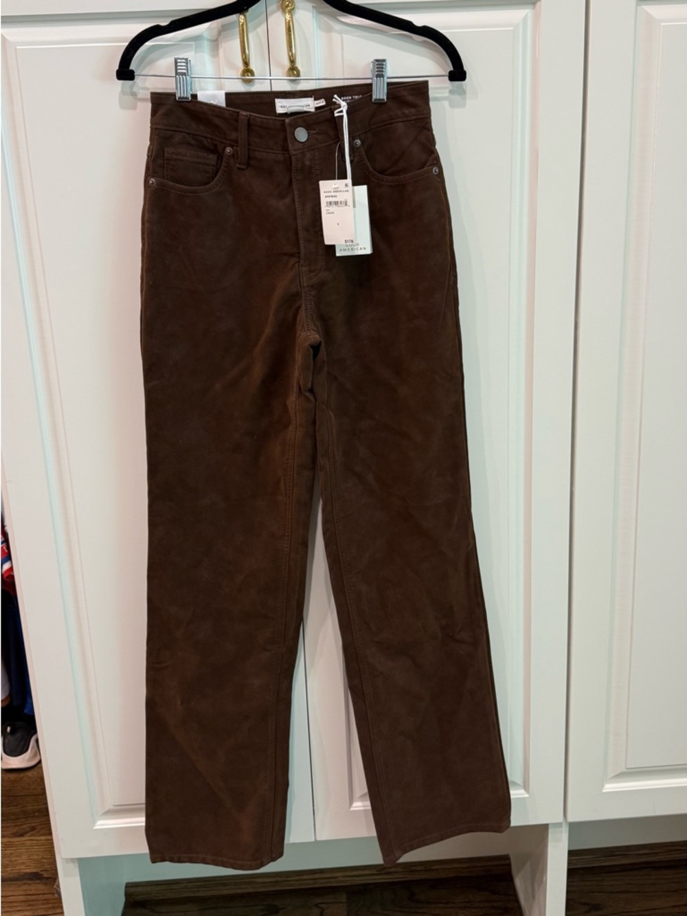 Good American Better Than Suede Good True Straight Pants
